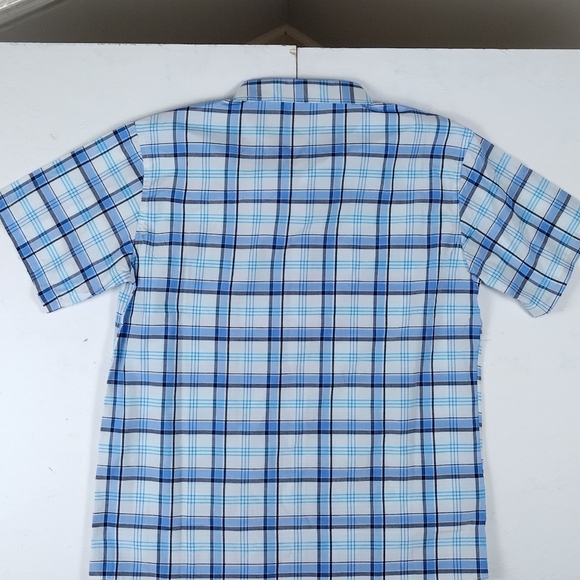 NWT Vese Men's Shirt Large Plaid Button Up Pockets Short Sleeves - Picture 9 of 10